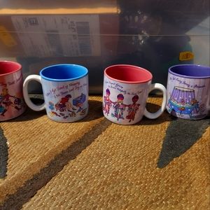 1990s Pampered Girls Coffee Mugs by Burton & Burton. Set of 4